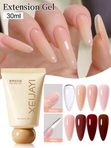 XEIJAYI 15ML Crystal Extension Nail Gel, UV Fast Extension, No Paper Holder, Can Attach Rhinestones - Multicolor - View 3