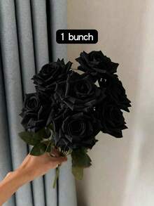 7pcs/Set Artificial Silk Rose Flowers, Realistic Rose Flower Heads With Long Stems, Suitable For Wedding Decoration, Floral Party Centerpiece, Floral Arrangement, Outdoor Garden, Home Decor - Multicolor - View 14