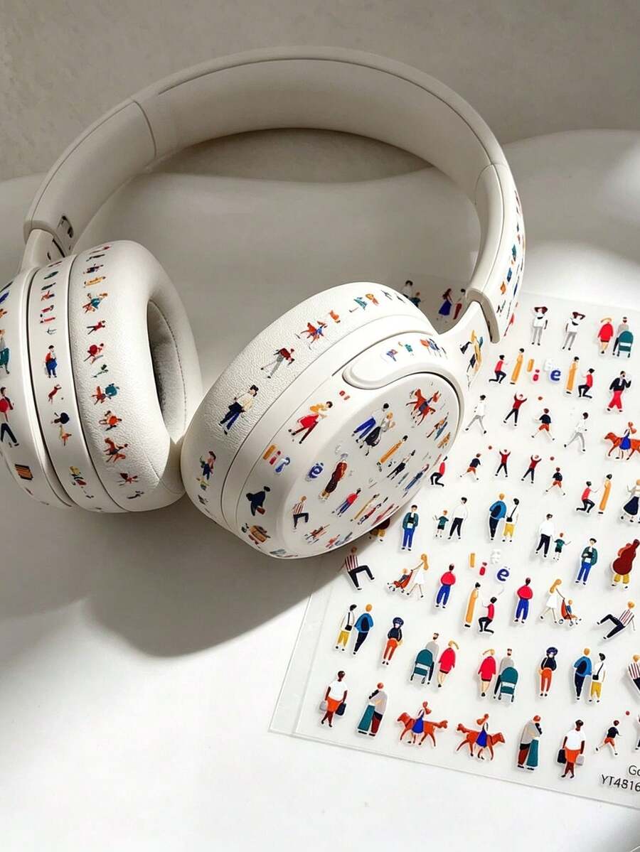 1 Set Art Series Decorative Stickers, Dual Pattern Combination Set, Suitable For Various Smooth Surfaces, Can Decorate Phone, Camera, Instant Camera, Hair Dryer, Water Cup, Computer, Tissue Box, Easily Create Personalized Appearance - Sticker - View 1