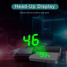 Car HUD Head-Up Display, Windshield Projection Digital Speedometer, USB Powered Plug And Play, With Overspeed Alarm, Auto Brightness Adjustment, 4 Modes, Universal Car Dashboard Accessory - A - View 6