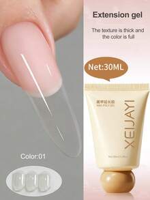 XEIJAYI 15ML Crystal Extension Nail Gel, UV Fast Extension, No Paper Holder, Can Attach Rhinestones - Multicolor - View 22