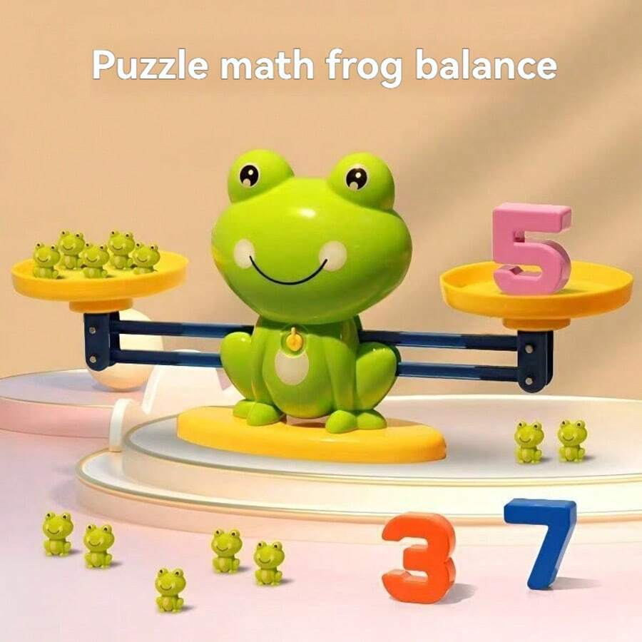 Frog Balance Counting Toy, Early Childhood Development Design Math Learning Game, Fun STEM Math Abacus Game Gift For Kids 3+ - Multicolor - View 1