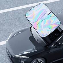 Titanium Silver Laser Material, Silver Design, Excellent Heat Insulation! 2026 New Car Sunshade (31.5*55.91 Inches): 4-Layer Diamond Pattern, Foldable, Suitable For Most Car Models, Extremely Convenient Installation And Use - Multicolor - View 8