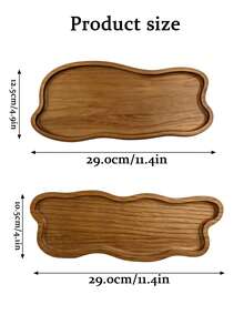 1pc Wooden Bathroom Tray, Bathroom Tray, Wooden Tray, Tray, Can Be Used As Soap Tray, Candle Tray, Plant Tray, Perfume Tray, Decorative Tray, Perfect Farmhouse Style Decor For Bathroom And Kitchen, Suitable For Bathroom Storage And Organization, Multi-Purpose Wooden Tray, Great Gift For Housewarming, Back To School, Valentine's Day - C-Wood Color - View 8