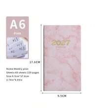 2027 English Weekly Planner A6 Notebook Portable Pocket Planner 365 Efficiency Handbook - Multicolor - View 10