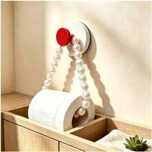 2pcs/Set Chic Pink Beaded Tissue Holder -Easy Install No Drill Wall Mount For Bathroom Decor Space-Saving Design ,Perfect Gift Idea, Stylish Home Accessory For Modern Bathrooms, Christmas/Halloween Gift Decorative - Multi-color B - View 12