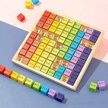 1 Conjunto de Brinquedos Educativos de Matemática Montessori para Crianças, Tabela de Multiplicação de Madeira, Aprendizado de Aritmética, Adição e Subtração, Brinquedos Educativos de Números Divertidos para Crianças, Brinquedos Educativos de Aprendizado Inicial para Crianças, Presentes para Meninos e Meninas, Presentes de Feriados, Presentes de Aniversário, Volta às Aulas, Brinquedos para Meninos, Jogos em Grupo, Brinquedos > Presentes - Multicolorido - Visão 2