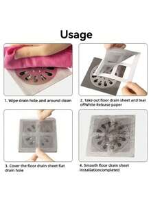 29/12pcs Self-Adhesive Hair Catcher Stickers, Suitable For Shower, Kitchen Sink And Bathroom Drain - Anti-Clogging, Anti-Insect Drain Cover, Plastic, No Electricity Required, Shower Accessories - Multicolor - View 5