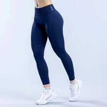 Leggings DFYNE Defy con cintura plana, estilo pantalón de yoga sin costuras, sin pliegues y con diseño que realza las caderas - Rosa Oxidada - Ver 5
