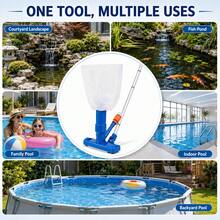 Hose-Style Pool Vacuum, Portable Jet Vacuum With 126cm Extendable Pole, Easy Assembly, No Electricity Required, Suitable For Above-Ground Pools, Spas, Fish Ponds, Can Clean Leaves, Dirt, Algae - Upgraded Version - View 12