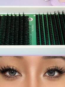 60+80P/80+100P Large Capacity Different Lengths False Eyelashes Single Cluster Thick - View 1