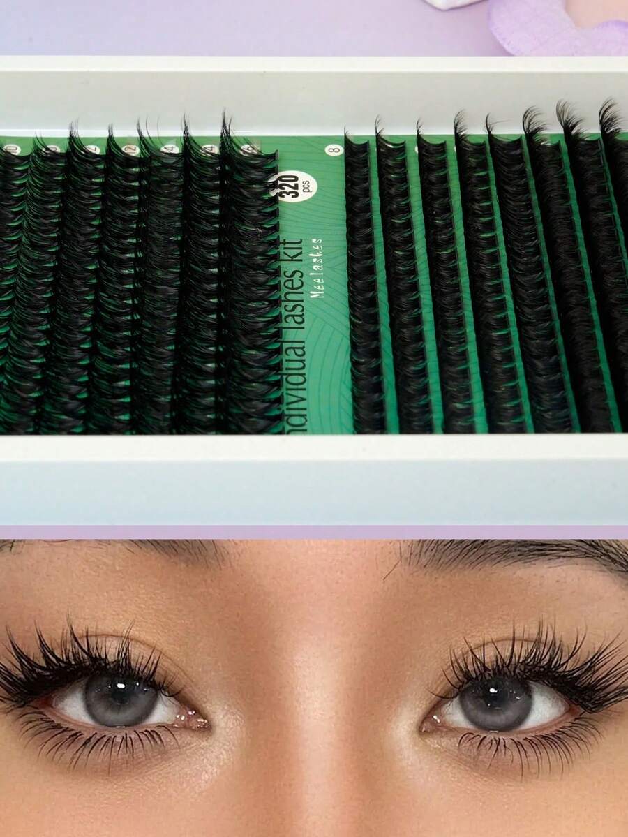 60+80P/80+100P Large Capacity Different Lengths False Eyelashes Single Cluster Thick - View 1