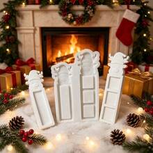 SILIKE LUFEI 2pcs Christmas Clay Silicone Mold Set, 2-Cavity Santa Claus & Reindeer Gift Clip Ornament Mold, Suitable For Resin, Plaster, Candle, Aromatherapy Products, Home Decor Display - Silicone Mold - View 5