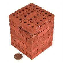 50/100/150pcs Mini Red Clay Wall Brick Model, 1:16 Scale Miniature Bricks, Suitable For DIY Garden Decoration, Fairy Garden Micro Landscape, Patio And Outdoor Craft Accessories - A - View 9