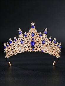 Handmade Luxury Baroque Style Rhinestone Bridal Crown Headband, Multi-Color Women's Hair Accessory, Suitable For Formal Wedding, Bachelorette Party, Evening Gala - Multicolor - View 6