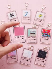9pcs Classic Single Theme Acrylic Keychains, Classic Single Stamp Style Keychain Set, B-T-S, K-Pop Friendship Bag Charm, Tour Merchandise, Concert Essential, Tour Must-Have, Fan Support Item, Fan Freebies, Perfect Decoration For Concert Bag. Perfect Gift For ARMY Fans, Party Favor, Phone Charm. - 9pcs - View 4