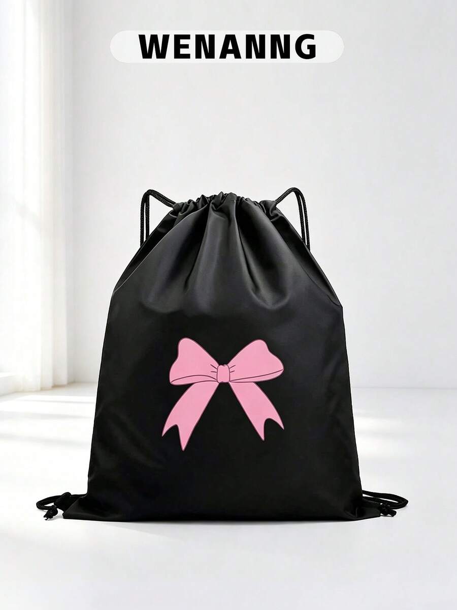 Mochila impermeable con cordón, regalo de San Valentín - Negro - Ver 1