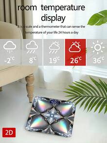 Precision 2D Flat Electronic Scale LED Display Household Weight Loss Electronic Scale - A - View 7
