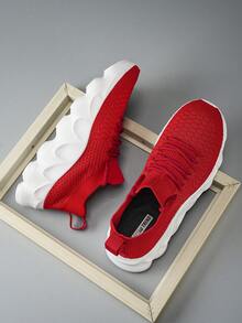 LT4511 男士休閒套腳時尚襪款運動鞋 - 4507紅色 - 查看 12