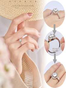 8/16/24pcs Adjustable Ring Size Adjuster/Resizer - Invisible Ring Size Adjuster, Suitable For Wedding/Events - Temporary And Permanent Use, Fits All Types Of Rings - Multicolor - View 3
