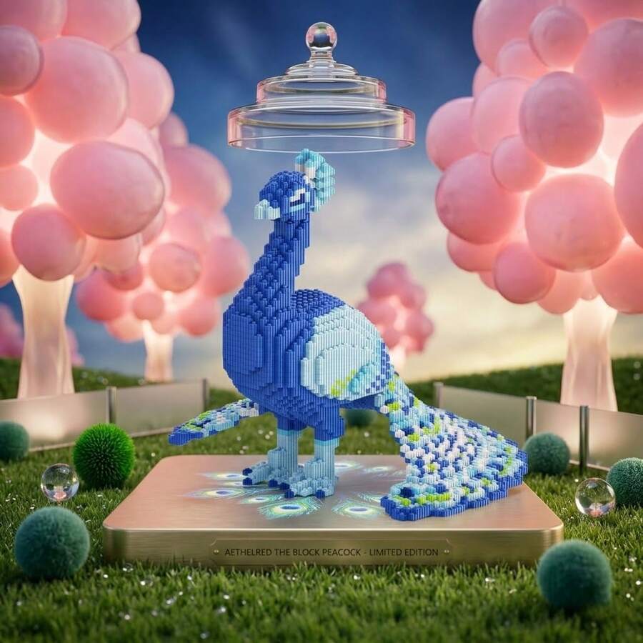 5000pcs Peacock Building Toy DIY Decoration, Home Decor, Suitable For 14+ Years Old Holiday Gift, ABS Material, Christmas And Halloween Special Holiday Gift, Holiday Decoration, Christmas Ornament, Holiday Atmosphere, Decorative Display, Creative Design, Durable Structure, Large Structure, Assembly Kit, Collection Display, Gamer - Multicolor - View 1