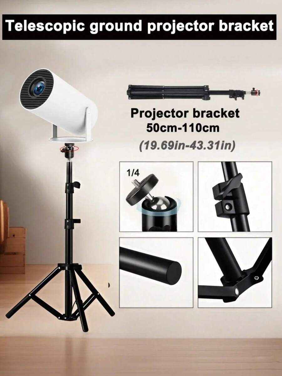 Dudukan Tripod Portabel Universal yang Kompatibel dengan Proyektor Mini HY300 Pro HY320, Dudukan Tripod untuk Perjalanan - View 1