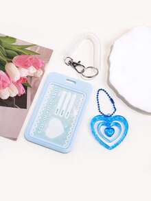 1 Pc Card Holder, Creative Keychain Hanging, Can Be Applied To Campus Student Meal Card Bus Card Holder, Work ID Card Accessories, Travel Portable Card Holder - Set - View 6