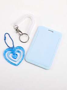 1 Pc Card Holder, Creative Keychain Hanging, Can Be Applied To Campus Student Meal Card Bus Card Holder, Work ID Card Accessories, Travel Portable Card Holder - Set - View 7