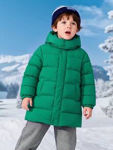 Balabala Kids Down Jacket Warm Winter Outerwear For Boys & Girls - Emerald Green - View 3