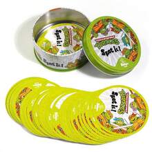 Panini Cartoon Anime Theme Quick Reaction Matching Card Game, Portable Tin Box Parent-Child Interactive Tabletop Game, Educational Image Search Game, Round Card Design, Fun Same-Image Matching Battle Gameplay, Train Observation And Reaction Skills, Suitable For All Ages - Multi-Player Interactive Gameplay, Perfect For Family Gatherings, Friend Parties, Classroom Games, Birthday Gifts - View 6