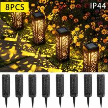 4/8pcs Solar Powered Ground Lights, Waterproof Outdoor LED Landscape Lights, Auto On/Off Solar Garden Lights, Suitable For Yard, Lawn, Pathway Decorative Solar Lighting, Halloween, Christmas, Party And Holiday Decoration - Warm Light - View 11