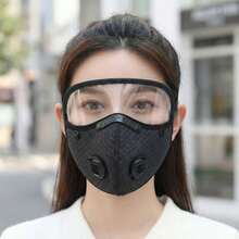 1pc Detachable Outdoor Face Mask | Dust-Proof, Reusable, Unisex, Geometric Pattern, Hook & Loop Closure, Hand Wash Only - A - View 2