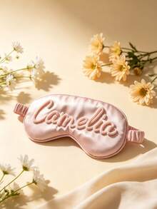 Personalized Sleep Mask, Bridesmaid Invitation Gift, Customized Chenille Name Eye Mask, Bachelorette Party Favor, Spa Pajama Party Bridesmaid Gift - Multicolor - View 3