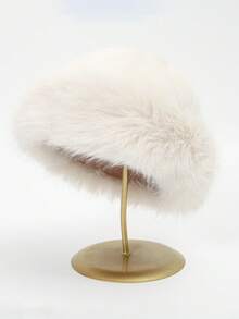 1PC Women's Solid Color Faux Mink Fur Hat, Autumn/Winter New Soft Comfortable Warm Minimalist Hat, Casual Versatile Warm Windproof Suitable For Daily Wear, Can Be Paired With Scarf - Multicolor - View 23