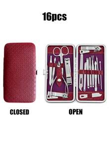 16pcs/11pcs Multi-Function Nail & Foot Care Tool Set, Nail Clipper Set For Dead Skin Trimming, Manicure Kit Reusable And Durable, Pedicure Set Suitable For Nails, Feet, Eyebrows, Travel Nail Kit With Portable Storage Box, Easy To Carry - Multicolor - View 11