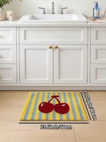 1PC Bathroom Mats Rugs Flocking Fluffy Underfoot Fruit Pattern Rug Bath Mat TPR Backing Non-Slip For Kitchen,Outdoor, Indoor, Runner Corridor, Bedroom, Living Room, Beside Throw Rugs Washable Rugs Easy Clean For Bathroom Fall Decor - Multicolor - View 13