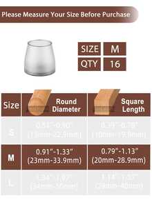 4/8/16/24PCS Chair Leg Floor Protectors With Wrapped Felt Bottom, Silicone Chair Caps Covers For Hardwood Floors, Furniture Leg Table Leg End Plug Silent Anti-Slip Floor Protection Cap Foot Cover, For Home, Office, Various Indoor Scenes - B - View 23