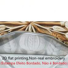 4pcs Set Faux Braided Knot & Wheat Ear Pattern Single-Sided Clear 2D Print (Non-3D Woven Effect) Soft Comfortable Polyester Pillow Covers, 45x45cm (17.72x17.72 Inches), Zipper Closure, Machine Washable, Suitable For Home & Outdoor Decor - Multicolor - View 3