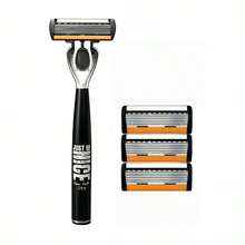 Stainless Steel Razor For Men - Ultra-Sharp Blades, Smooth Shaving, Manual Trimming Of Beard And Mustache, Easy To Clean, Metal Handle, Includes Replacement Blades - An All-In-One Tool For Close Shaves - Multicolor - View 13