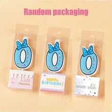 Bowknot Number Happy Birthday Candles, Cute Cartoon Creative Birthday Cake Decoration Candles - View 20