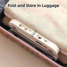 1/2pcs Multi-Hook Foldable Clothes Hanger, Space-Saving Clothing Storage Rack, Portable Hook Design, Travel Essential, Suitable For Hotel, RV, Cruise Ship, Dorm, Closet, Small Bedroom And Other Places - View 4