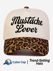 1pc Women's "Mustache Lover" Trucker Hat Adjustable Design Stylish Embroidered Five-Panel Cap Perfect For Casual Wear, Parties Travel - Multi-color - View 7
