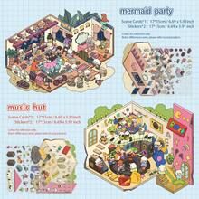 HEYBAO Fantasy Mini World 3D Scene Sticker DIY Craft Set, Dreamy Life Sticker Book Gift Collection - Multicolor - View 22