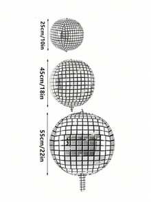 5/10/20pcs [10 Inch, 18 Inch, 22 Inch] Silver Disco Theme Balloons, Christmas Decoration, Inflatable Supplies, Suitable For Birthday Party, Anniversary And Celebration Backdrop - Multicolor - View 9