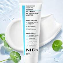 NIDA Crema Facial Hidratante 100 ml con Centella Asiática, Niacinamida, Ácido Hialurónico y Colágeno Vegetal | Hidratación Intensa, Textura Ligera, Rápida Absorción, Piel Suave y Luminosa | Cuidado Diario para Todo Tipo de Piel, Fin de Verano y Otoño - 1 - Ver 1