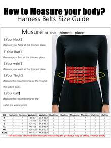 1pc Women's Red Punk Fashion Perforated Metal Belt, Versatile Hollow Decorative Accessory - Red - View 5