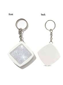 1pc Shiny Rhinestone Retractable Tape Measure Keychain - 2m/6ft - Mini Tape Measure Keychain - Retractable Soft Tape Measure Keychain, Thumb-Shaped Keychain, Cute Bag Charm, Portable Pocket Measuring Tool, Body Measuring Tape, Retractable Small Tape Measure, DIY Handmade Accessory Pendant, Suitable For Tailors And Craft Enthusiasts, Also A Unique Birthday Gift, Holiday Gift, Party Gift - Multicolor - View 19