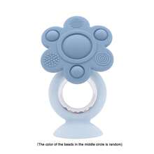 1pc Rotating Flower Rattle With Suction Cup, Silicone Baby Rattle Toy, Can Be Gripped Or Suctioned To Tabletop, Easter Thanksgiving Halloween Christmas Gift (Random Color Beads) - Multicolor - View 12