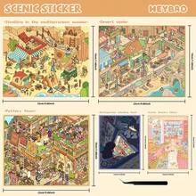 HEYBAO Fantasy Mini World 3D Scene Sticker DIY Craft Set, Dreamy Life Sticker Book Gift Collection - Multicolor - View 12