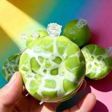 1pc Squeaky Green Crunchy Ball, Squishy Sphere Stress Relief Doll, ASMR Plush Doll, Cute Desk Decor And Holiday Gift - Multicolor - View 3